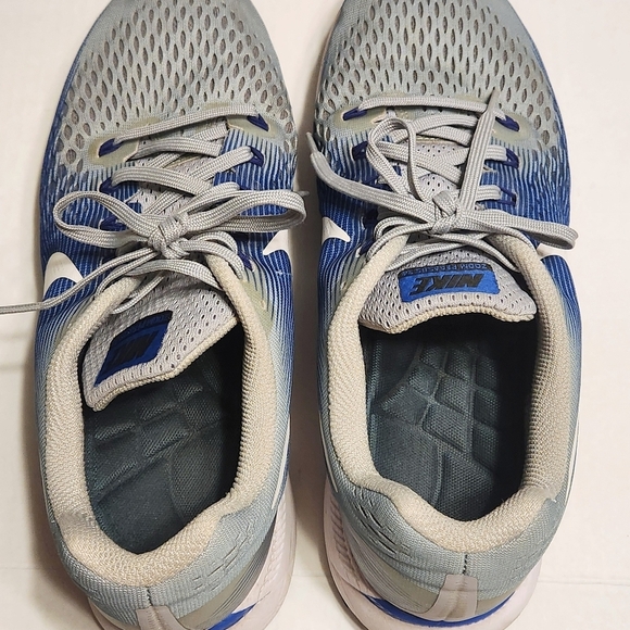 Nike Air Zoom Pegasus 34 Mens Running Sneakers Blue Gray 12 - Picture 8 of 11